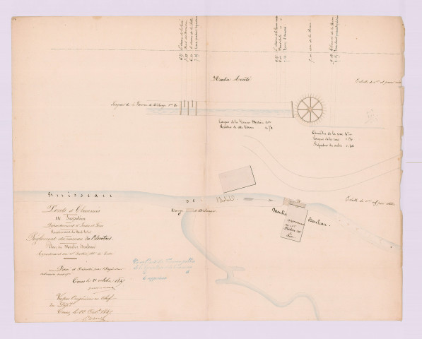 Plan et détails (21 octobre 1847)