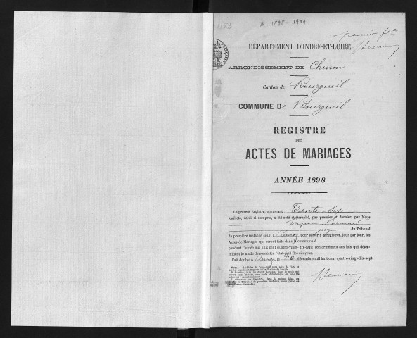 Mariages, 1898-1905