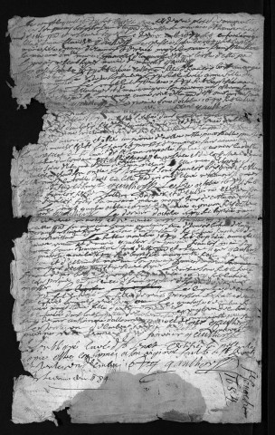 Baptêmes, mariages, sépultures, 1684 - Les années 1676-1683 sont lacunaires dans la collection du greffe