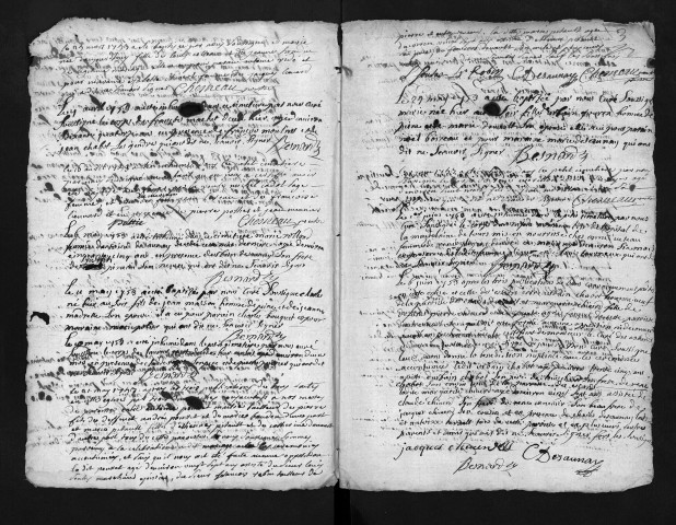 Baptêmes, mariages, sépultures, 1753