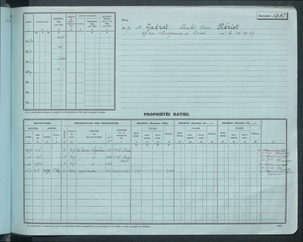 Comptes actifs G - Leg.