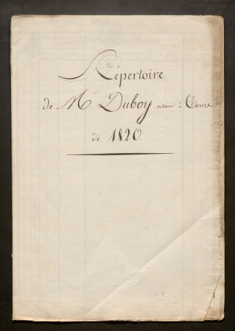 DUBOY, André Charles (1819-1826)