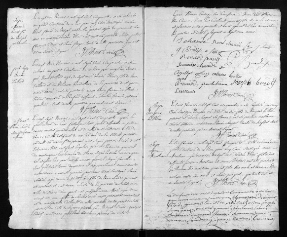 Collection du greffe. Baptêmes, mariages, sépultures, 1750