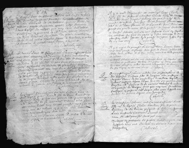 Collection communale. Baptêmes, mariages, sépultures, 1668-1699 - La période mai-décembre 1672 est lacunaire dans cette collection
