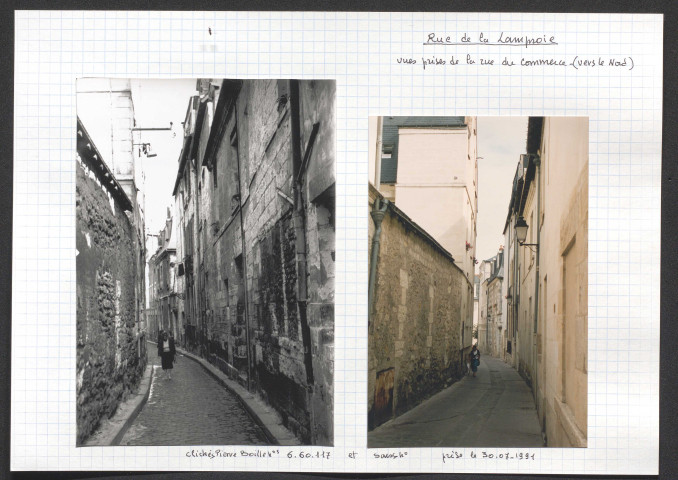 Rue de la Lamproie, vue prise de la rue du Commerce (vers le nord).