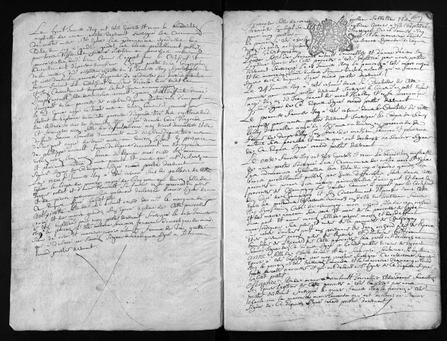 Collection du greffe. Baptêmes, mariages, sépultures, 1709 - L'année 1708 est lacunaire dans cette collection