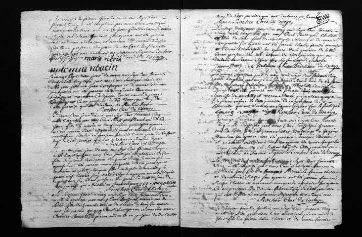 Collection du greffe. Baptêmes, mariages, sépultures, 1765