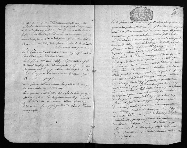 Baptêmes, mariages, sépultures, 1706