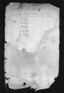 Collection du greffe. Baptêmes, mariages, sépultures, 1720-1724