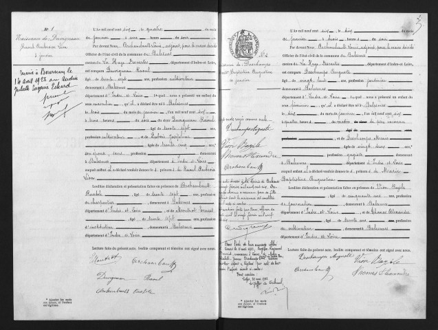 Balesmes. Naissances, 1906-1910