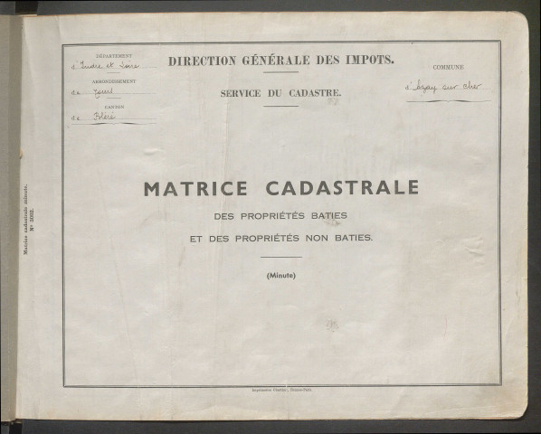 Table des comptes de la matrice. Comptes actifs personnes morales et A - Che.