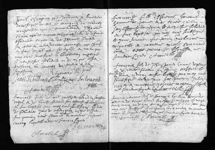 Baptêmes, mariages, sépultures, 1671