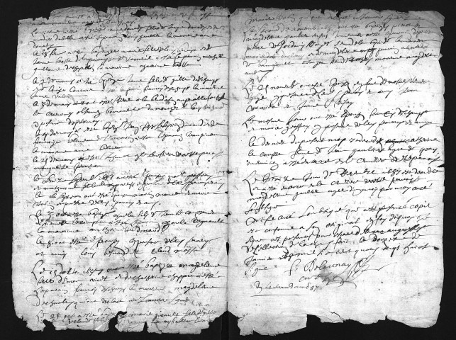 Collection du greffe. Baptêmes, mariages, sépultures, 1687 - Les années 1682-1686 sont lacunaires dans cette collection