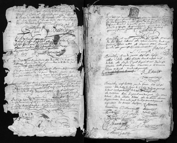 Collection communale. Baptêmes, mariages, sépultures, 1683-1692