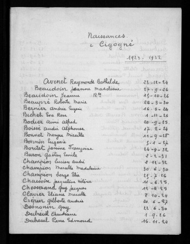 Naissances, mariages, décès