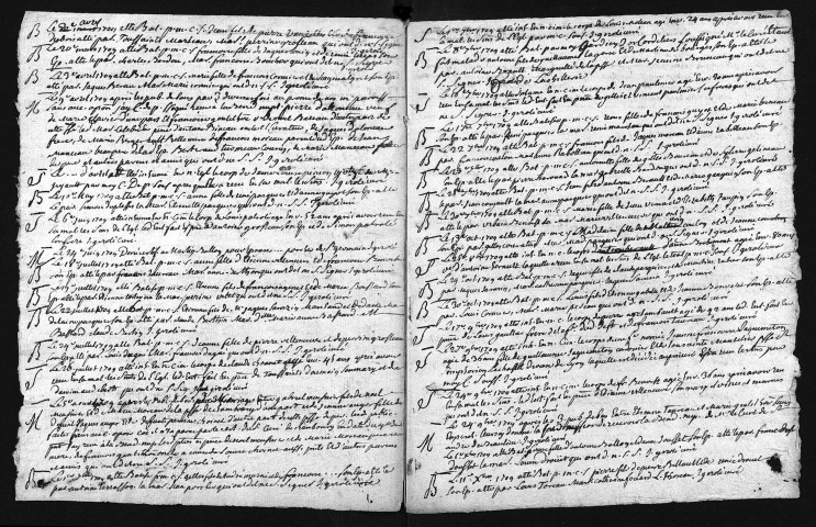 Collection du greffe. Baptêmes, mariages, sépultures, 1709-1715