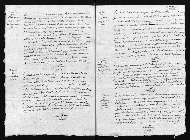 Miré. Naissances, mariages, décès, an XIII-1818 (date de rattachement à la commune de Ballan-Miré).