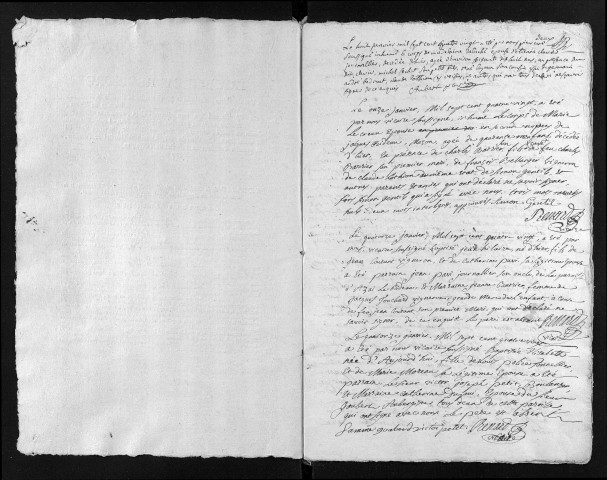 Collection du greffe. Baptêmes, mariages, sépultures, 1780