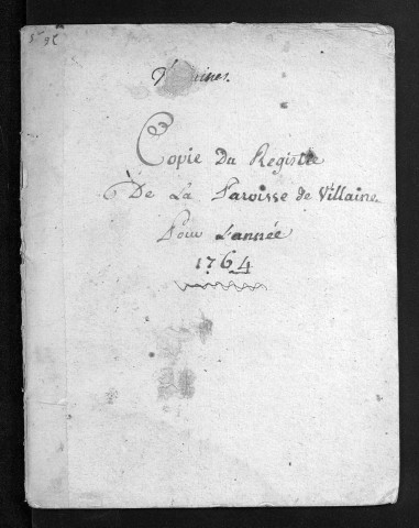 Baptêmes, mariages, sépultures, 1764