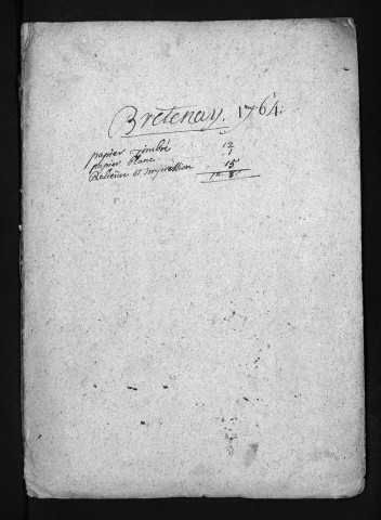 Collection du greffe. Baptêmes, mariages, sépultures, 1764