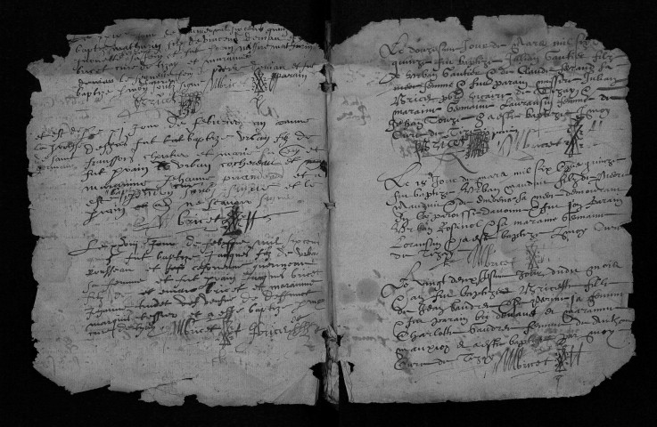 Collection communale. Baptêmes, mariages, sépultures, 1615-1667 - L'année 1616 est lacunaire dans cette collection
