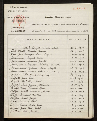 Naissances, mariages, décès