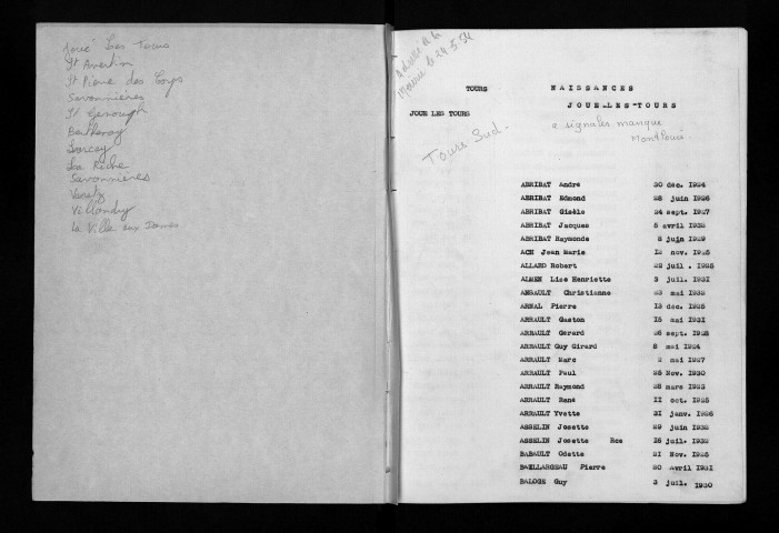 Naissances, mariages, décès