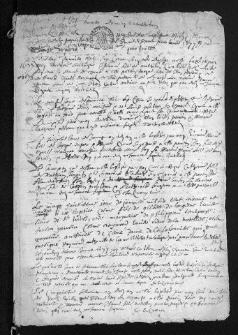 Baptêmes, mariages, sépultures, 1677-1678 - L'année 1676 est lacunaire dans la collection du greffe