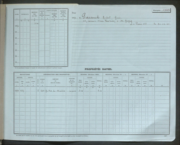 Comptes actifs P - U.