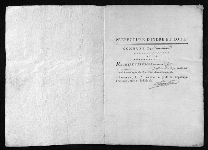 Décès, an X