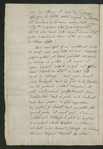 Inondation des prairies riveraines, visite de l'ingénieur (9 juin 1829)