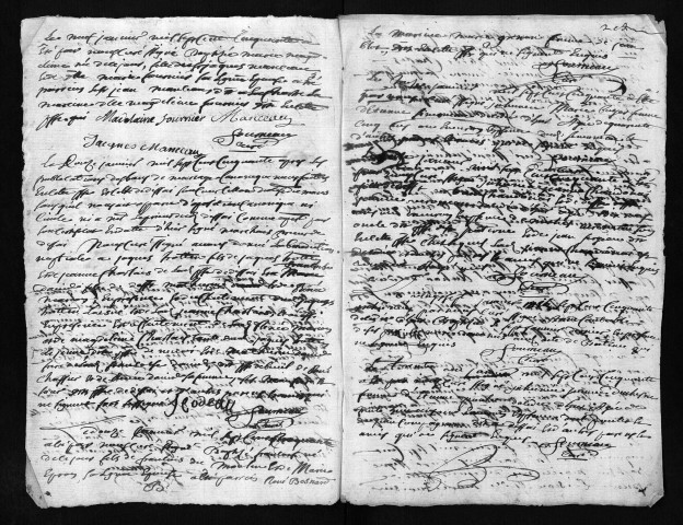 Collection du greffe. Baptêmes, mariages, sépultures, 1750