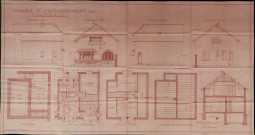 Construction du pavillon de la conciergerie de l'hospice : plan et correspondance de Maurice Boille, architecte (1942, 1944).
