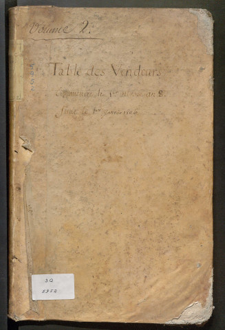 an VIII-an XIV – N° d'origine : 2