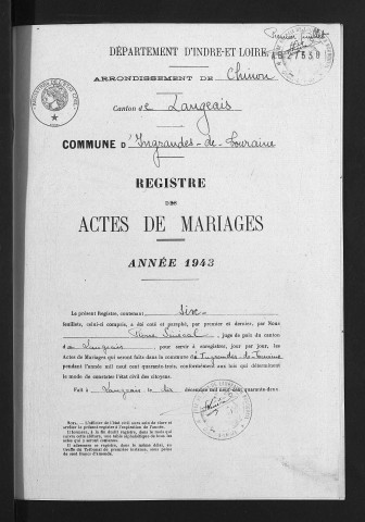 Mariages, 1943