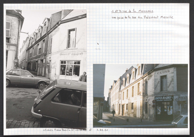 1 et 3 rue de la Monnaie, vue prise de la rue du Président Merville.