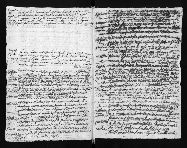 Baptêmes, mariages, sépultures, 1764