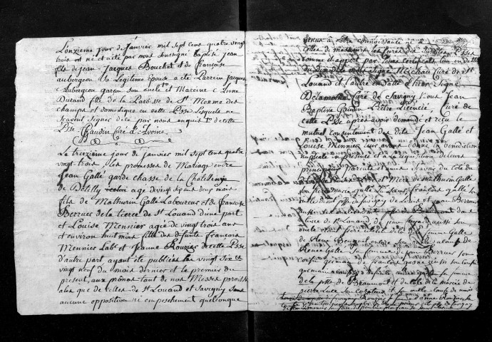 Collection du greffe. Baptêmes, mariages, sépultures, 1783