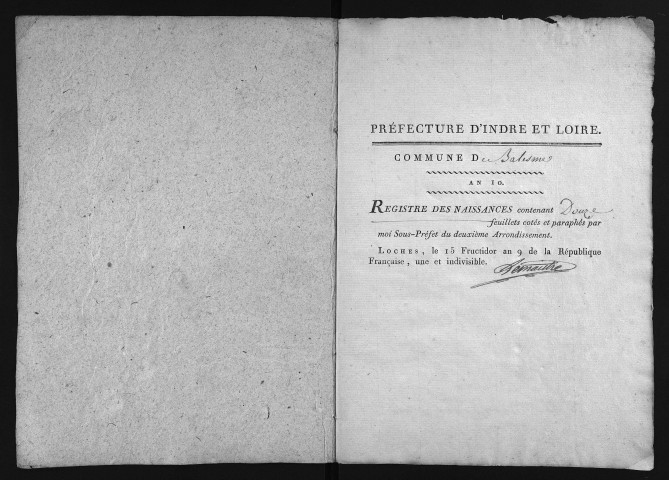 Balesmes. Naissances, an X