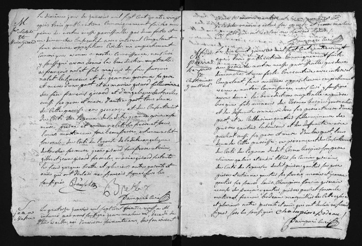 Collection du greffe. Baptêmes, mariages, sépultures, 1780