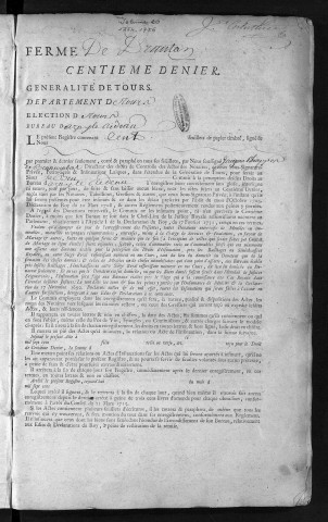 Centième denier et insinuations suivant le tarif 1754 (7 mars 1754-31 décembre 1756)