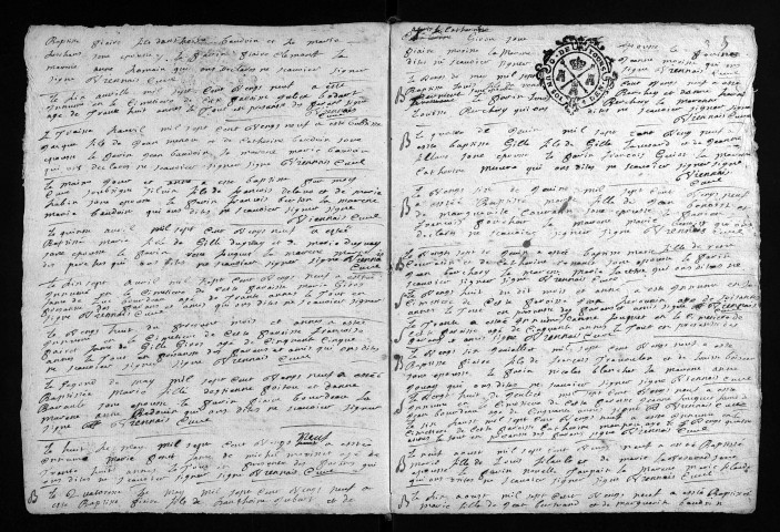 Baptêmes, mariages, sépultures, 1729