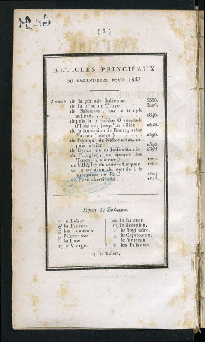 Annuaire du département de l'Indre-et-Loire - 1843.