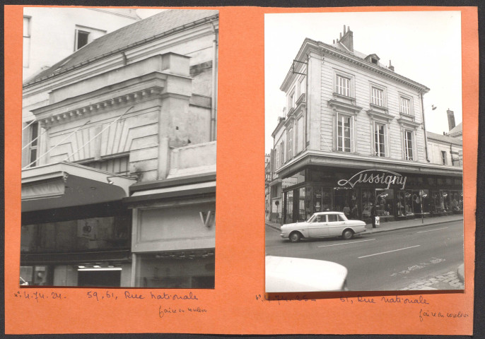 59, 61 rue Nationale ; 51 rue Nationale.