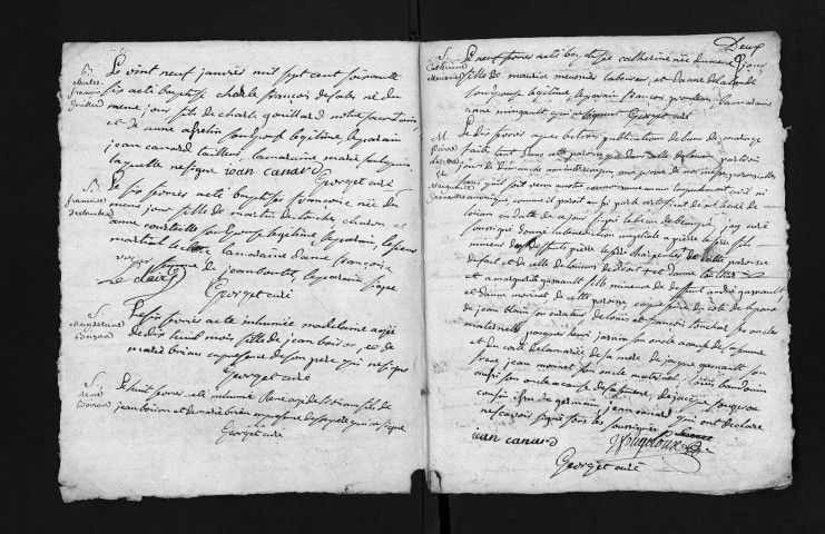 Collection du greffe. Baptêmes, mariages, sépultures, 1766