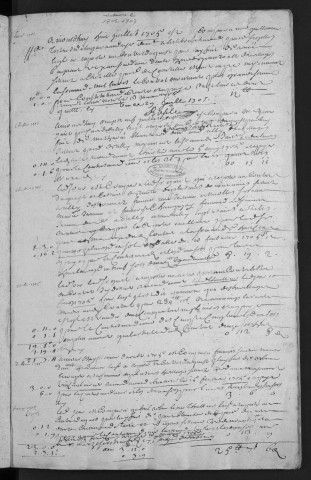 Centième denier (8 juillet 1705-10 octobre 1707) et insinuations suivant le tarif (23 juin 1705-3 septembre 1707)