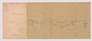 Plan général de la rivière de l'Indrois dans la commune de villedomain (1850-1852)