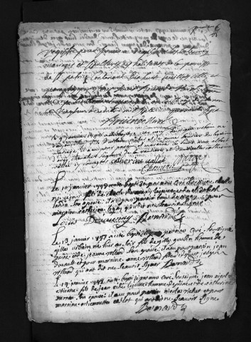 Baptêmes, mariages, sépultures, 1748