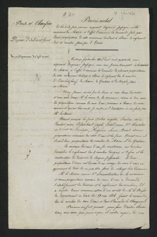 Projet de règlement d'eau, visite de l'ingénieur des Ponts et chaussées (11 septembre 1840)