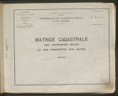 Table des comptes de la matrice. Comptes actifs personnes morales et A - Z.